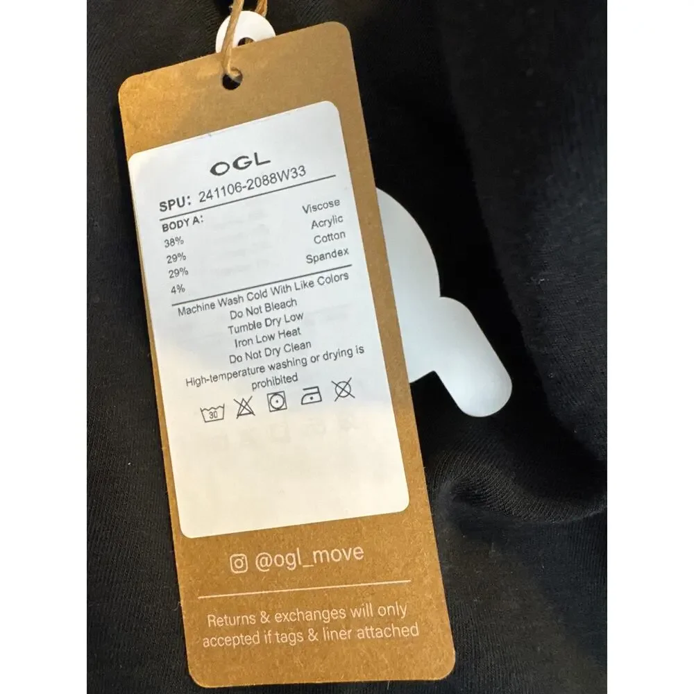 Brand New OGL Women's Size Small Black Max Warm Ruched Side Pencil Maxi Skirt - Picture 5 of 9